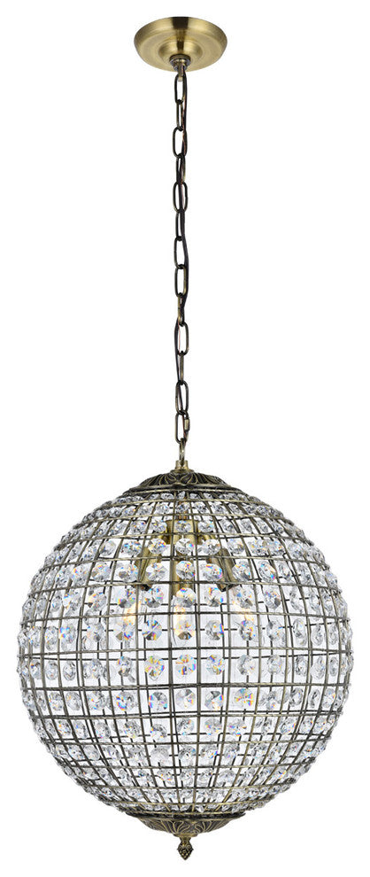 Earlene 3-Light 16" Antique Bronze Pendant