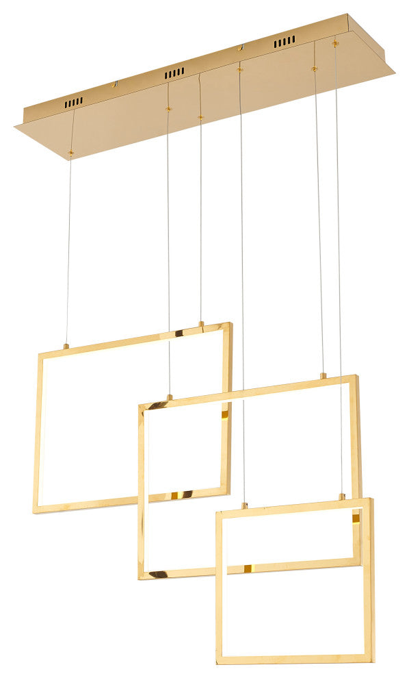 Bethel International TR36GD 12-Light LED Chandelier, Gold