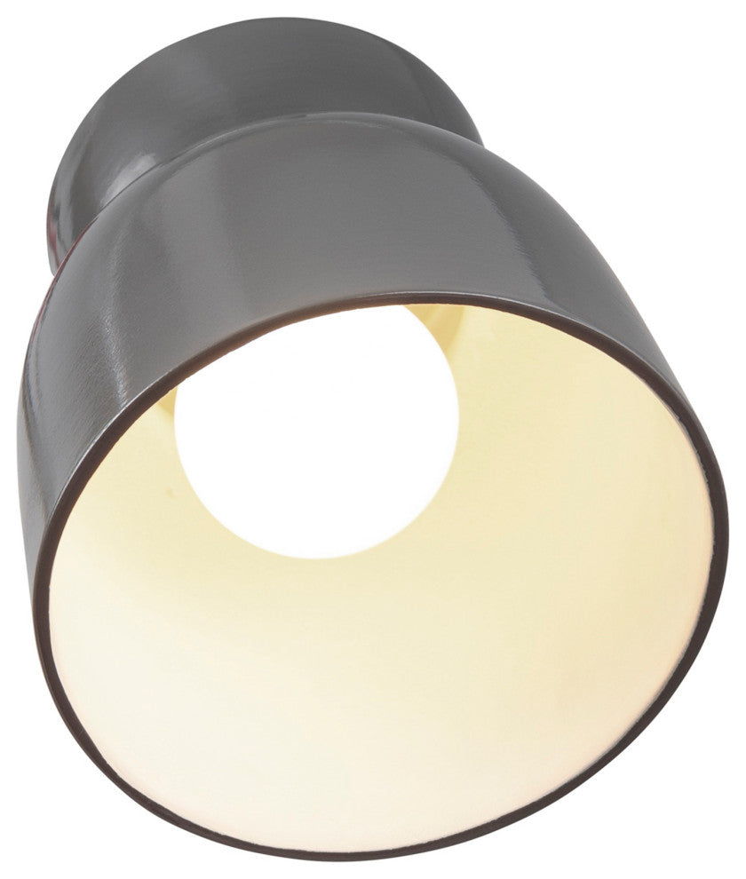Hourglass Flush-Mount, Gloss Gray