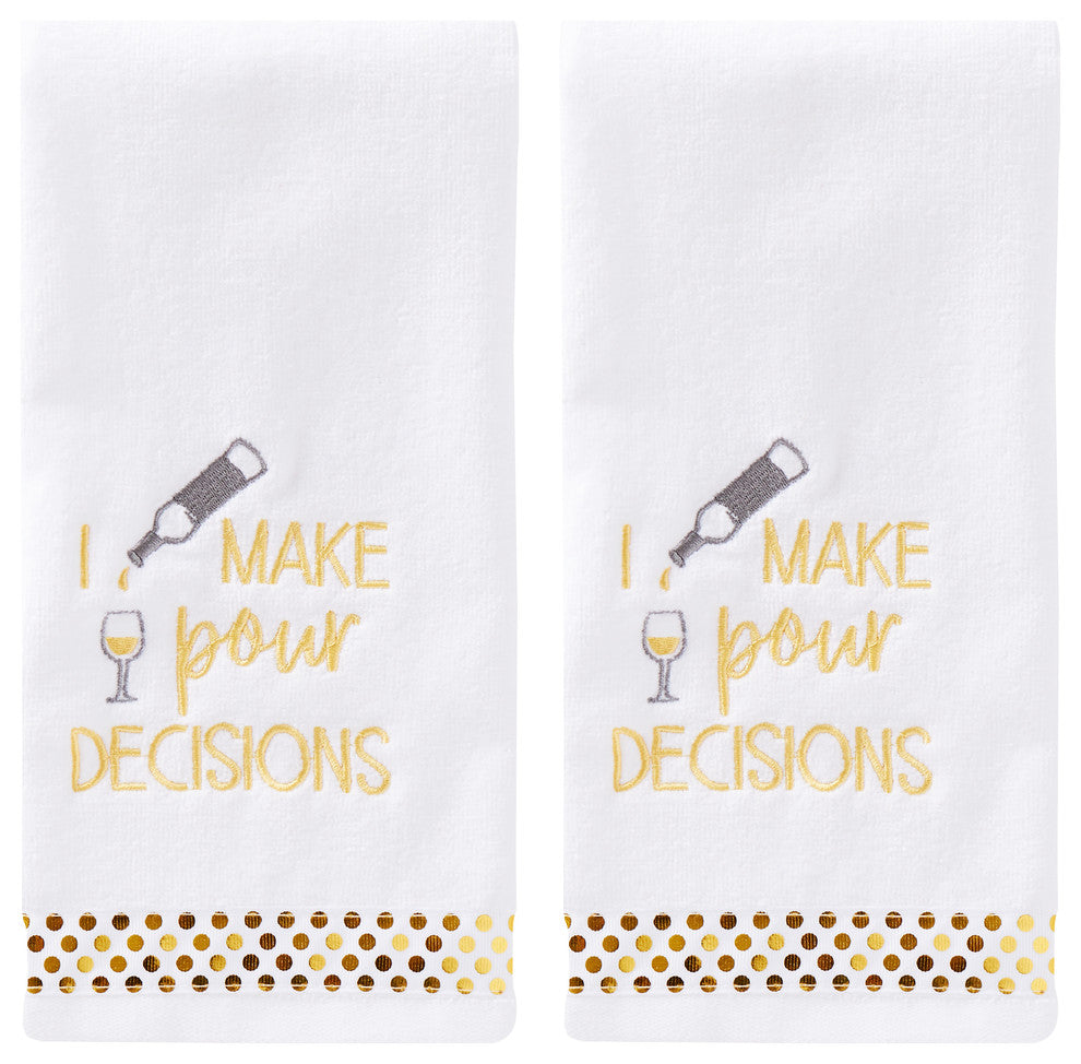 SKL Home 2-Piece Pour Decisions Hand Towel Set