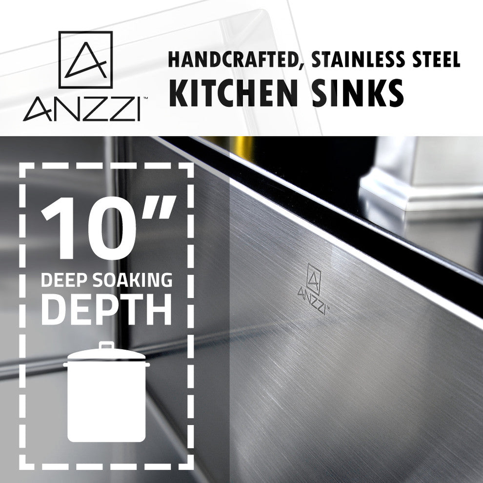 36" Double Bowl Kitchen Sink with Singer Faucet,Polished Chrome