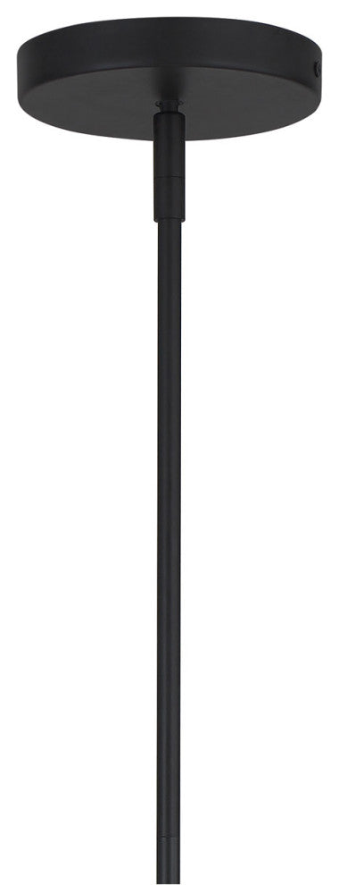 Crystorama FUL-904-BK, 3-Light Pendant, Black