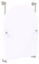 Carolina Crystal Arched Top Frameless Rail Mounted Mirror, Satin Nickel