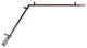 Mabel 13/16 inch Corner Window Curtain Rod, Cocoa, 66-120"