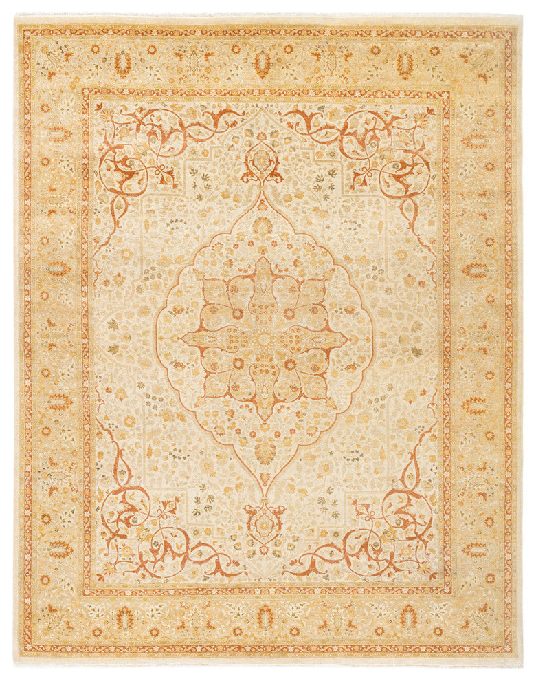 Angelina, One-of-a-Kind Hand-Knotted Area Rug Ivory, 8'2"x10'4"