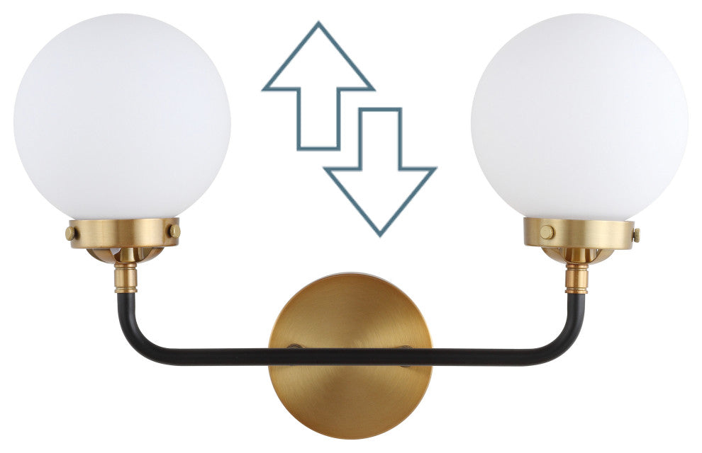 Caleb 1-Light Brass Wall Sconce, Brass Gold / Black, 2 - Light(s)