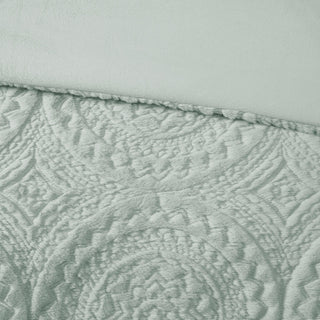 Madison Park Arya Medallion Faux Fur Plush Comforter Mini Set