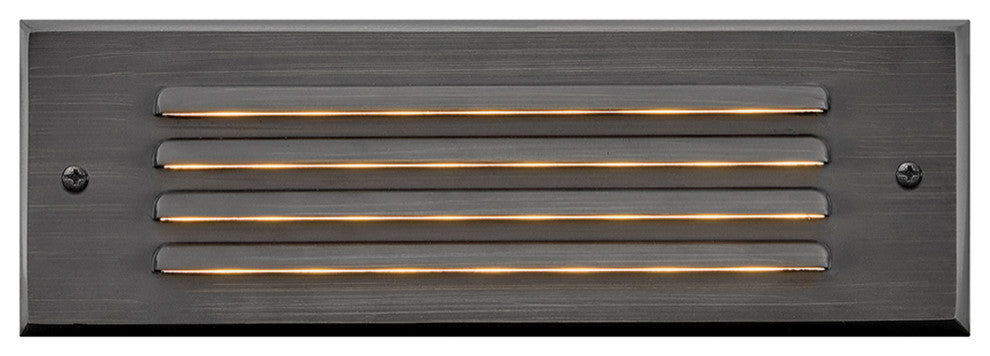 Hinkley Louvered Brick Light Led Flush Step Light 12V, Satin Black