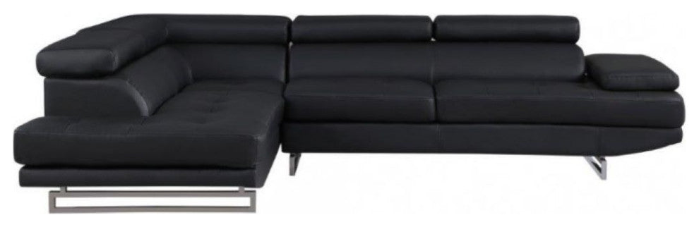 124"x94"x36" Black Sectional LAF