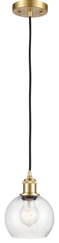 Innovations 516-1P-SG-G124-6 1-Light Mini Pendant, Satin Gold