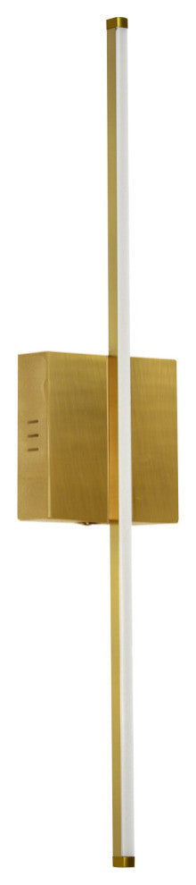 19W Wall Sconce, Aged Brass