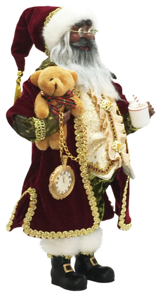 16" Rocking Horse Santa - Ethnic