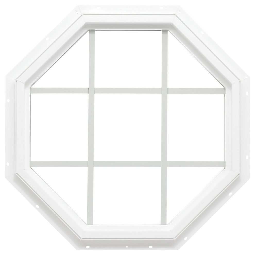 Octagon Geometric Window, With Grid