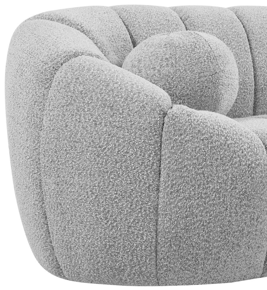 Elijah Boucle Fabric Upholstered Chair, Grey