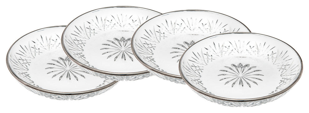 Dublin Platinum Band Dessert Plate Set of 4