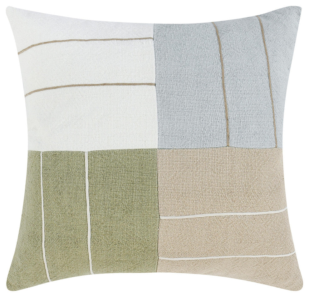 Niya Linen Blend Multicolor Throw Pillow, 22x22