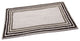 Bath Rug Cotton, 2 Piece Set, 24"x17" and 34"x21", White and Multi Gray