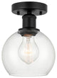 Innovations 616-1F-BK-G122-6 1 Light 6" Semi-Flush Mount, Matte Black