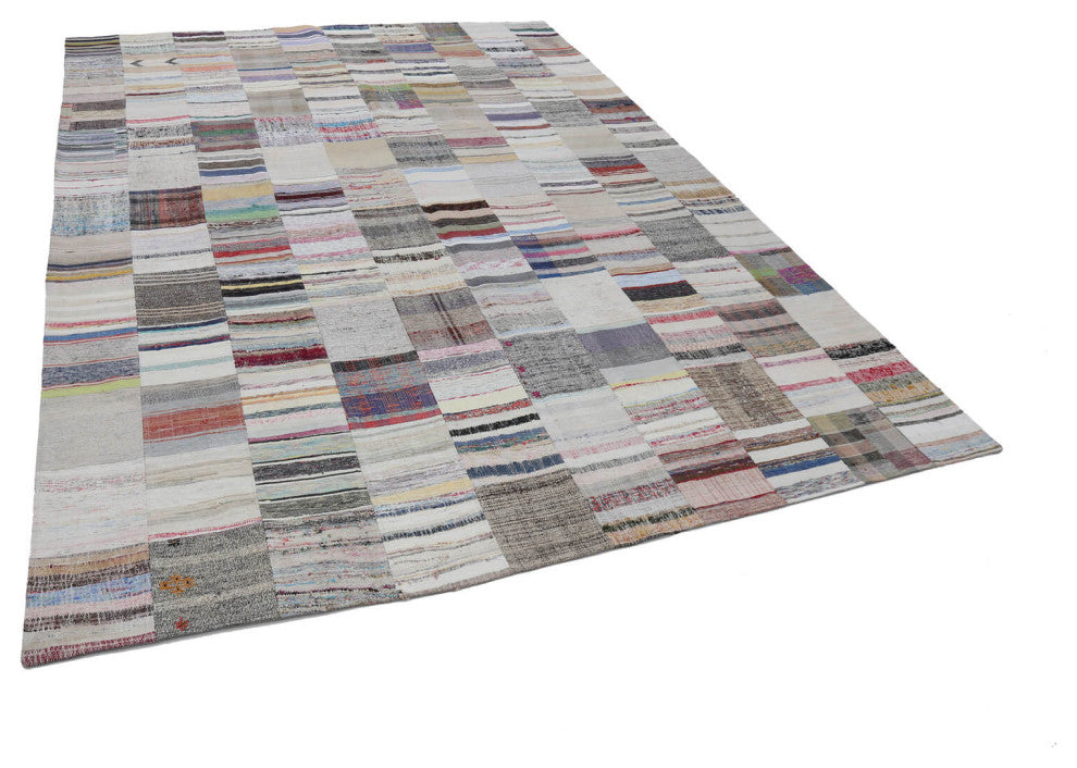 Rug N Carpet - Handmade Oriental 9' 11'' x 13' 1'' Vintage Patchwork Kilim Rug