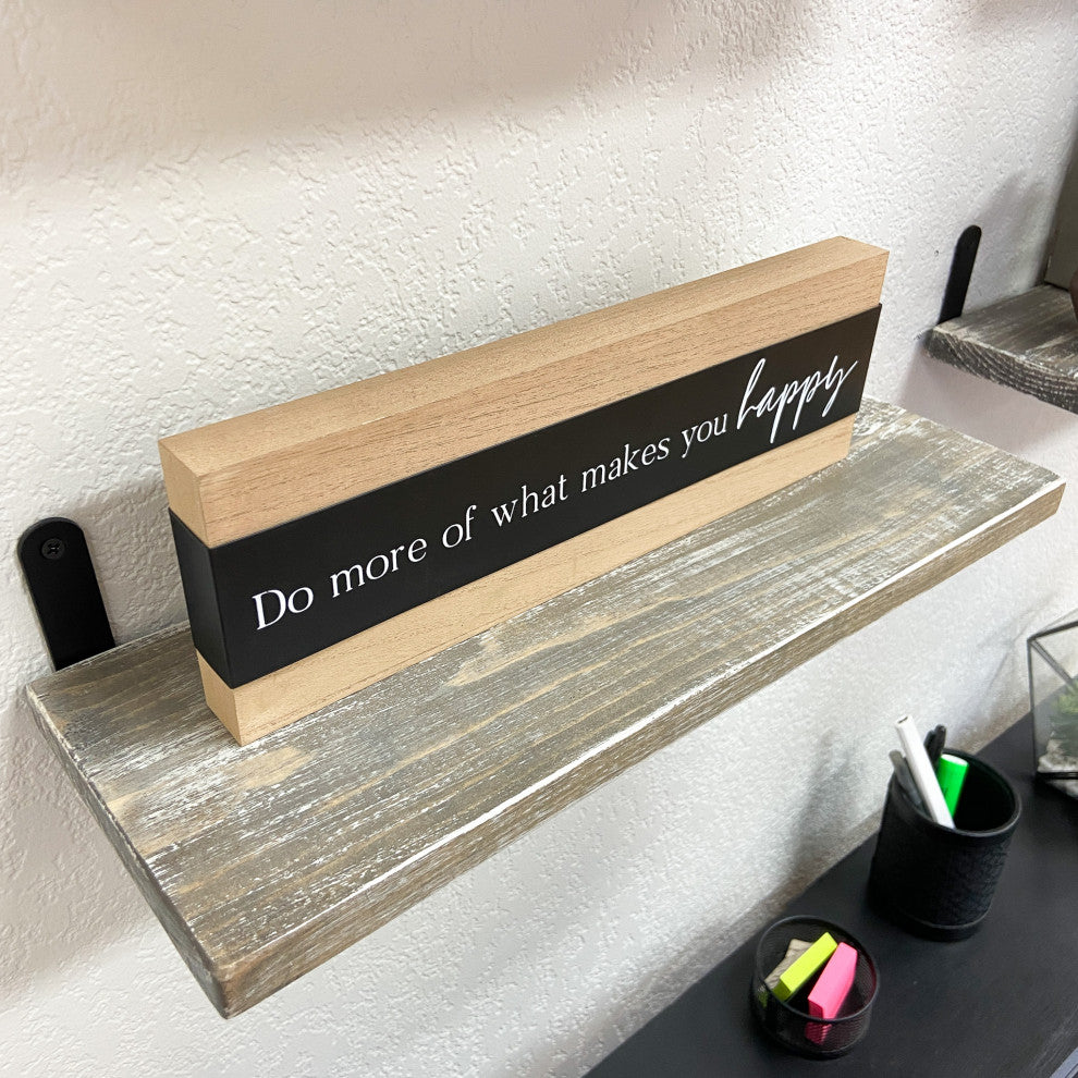 Barn Walls Floating Shelves - Set of 4, Graywash