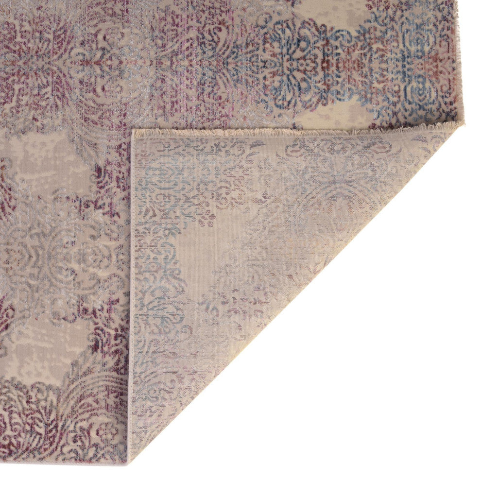 Unique Loom Babble Deepa Rug, Ivory, 2'x8' Runner