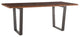 Belfrie 72-Inch Acacia Wood Dining Table in Dark Walnut Finish