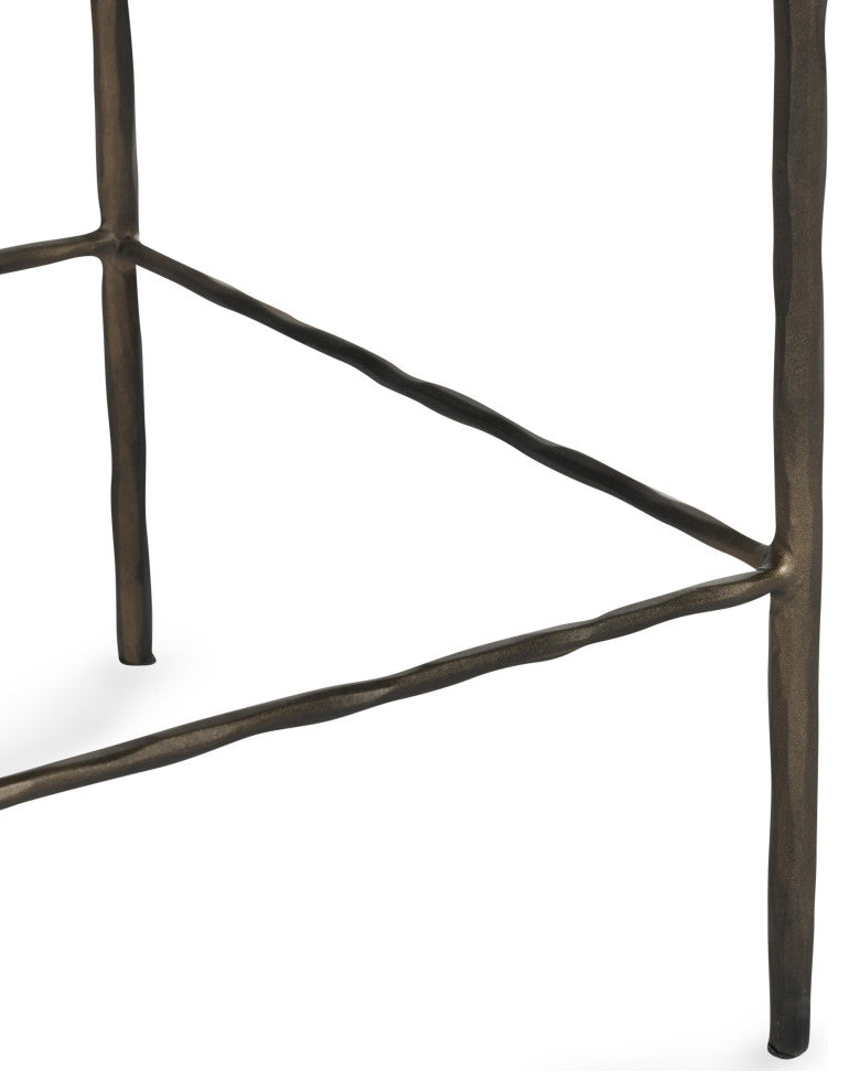 Bose 26" Top Grain Leather Counter Stool, Chestnut Brown