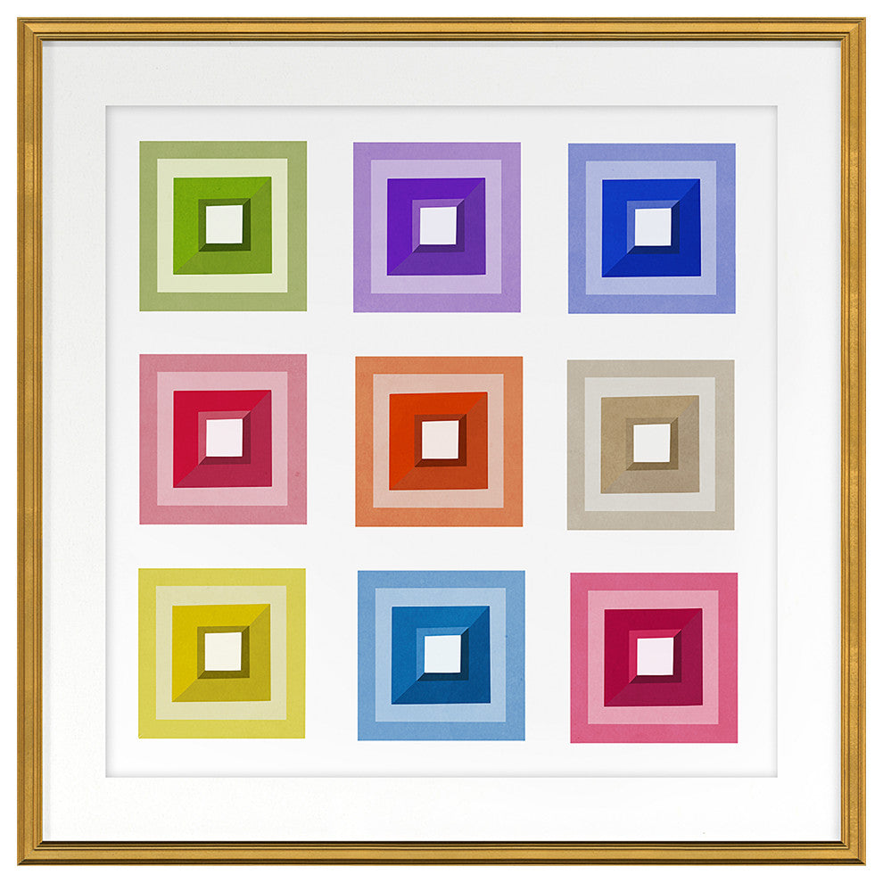 Tromp 2 Fine Art Print, Gold, 36"x36"