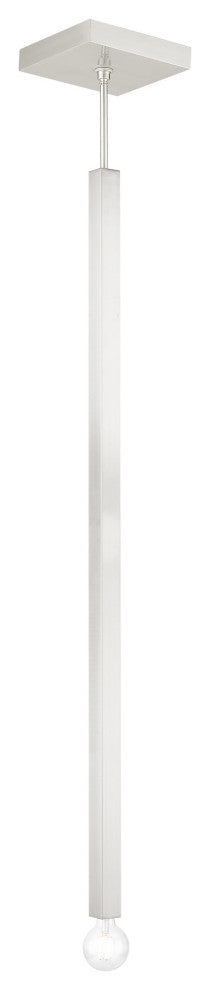 Livex Lighting Solna 1 Light Brushed Nickel Pendant