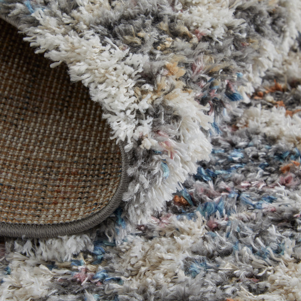 Weave & Wander Caide Contemporary Gray/Cream Rug, 2'6"x8" Runner