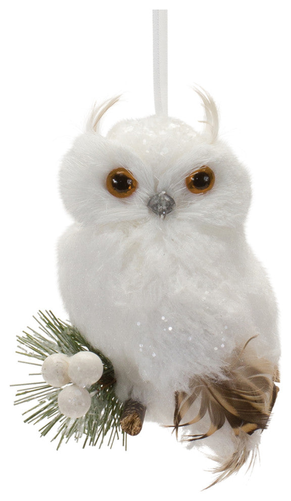 Feathered Owl Ornament, 6-Piece Set(