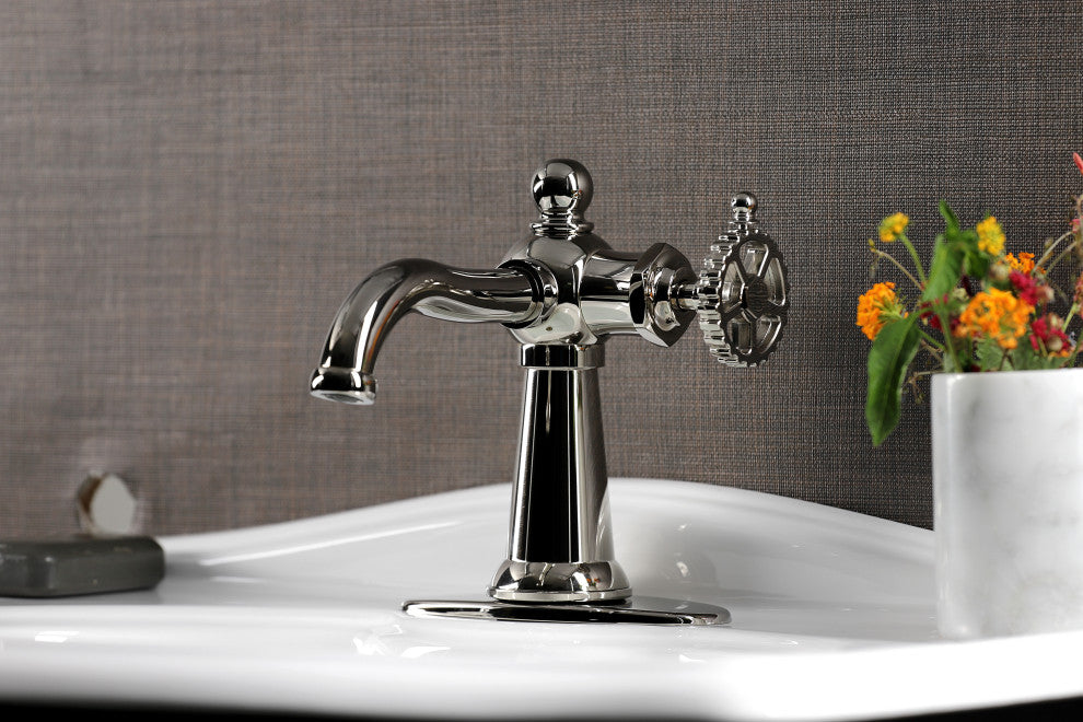 Kingston Brass KSD3546CG Single-Handle Bathroom Faucet, Push Pop-Up