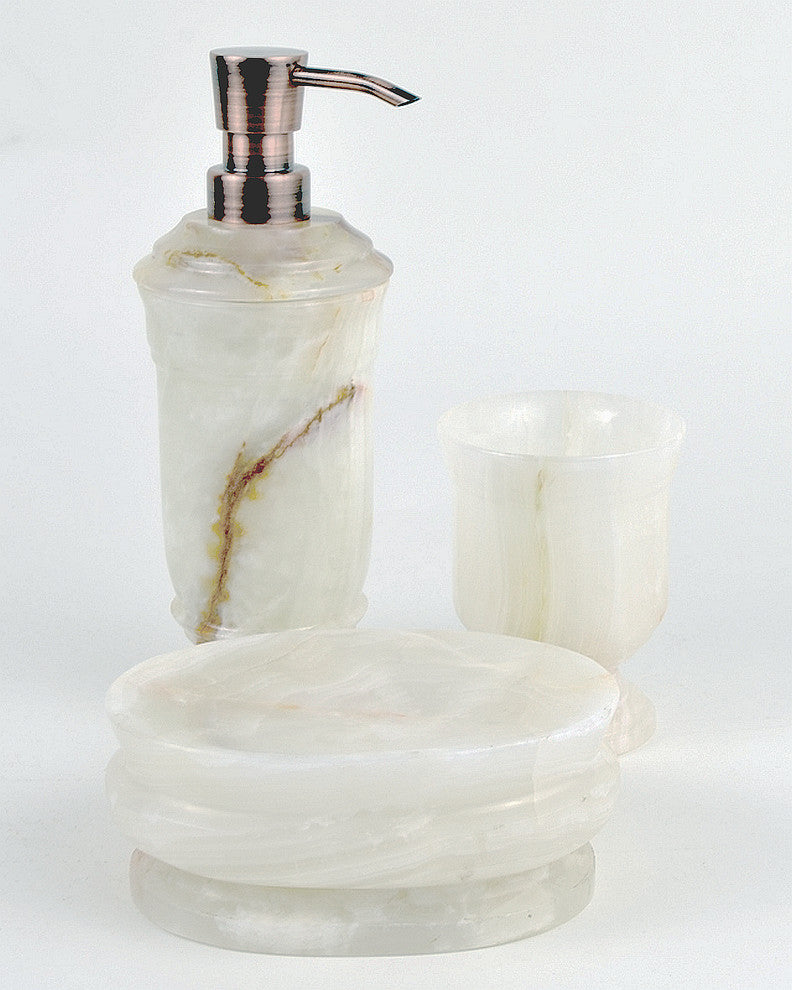 Nature Home Decor White Onyx Tumbler