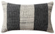 Benzara BM200576 12 x 20 Cotton Dhurri Pillow with Kilim Pattern, Gray and White