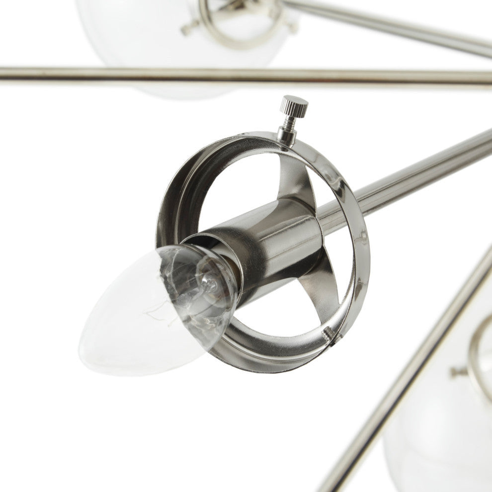 INK+IVY Paige 12-Light Chandelier with Oversized Globe Bulbs Silver