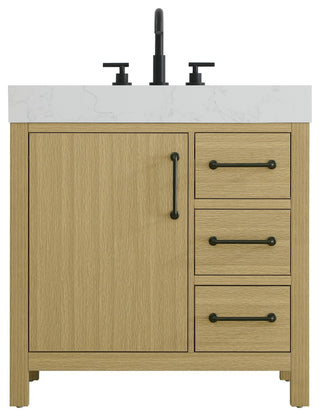 Home Living 32" Single Bathroom Vanity, Honey Brown