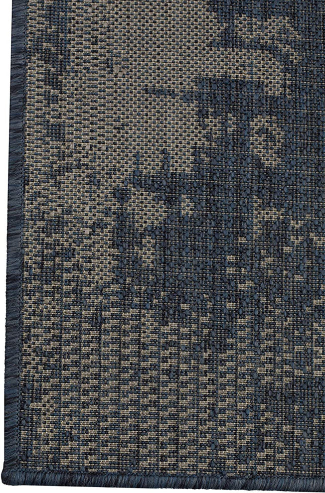 Outdoor Collection Vintage Rug - Bohemian Rug, Navy, 5'3"x7'6"