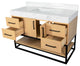 Ellis 48" Bathroom Vanity, Blonde, Top: Engineered Marble