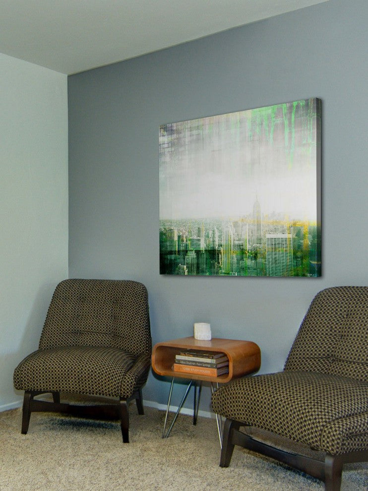 "NYC" Painting Print on Wrapped Canvas, 32"x32"