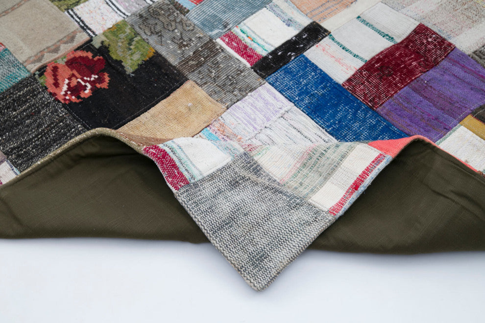 Rug N Carpet - Handmade Anatolian 6' 6'' x 9' 11'' Rustic Patchwork Kilim Rug
