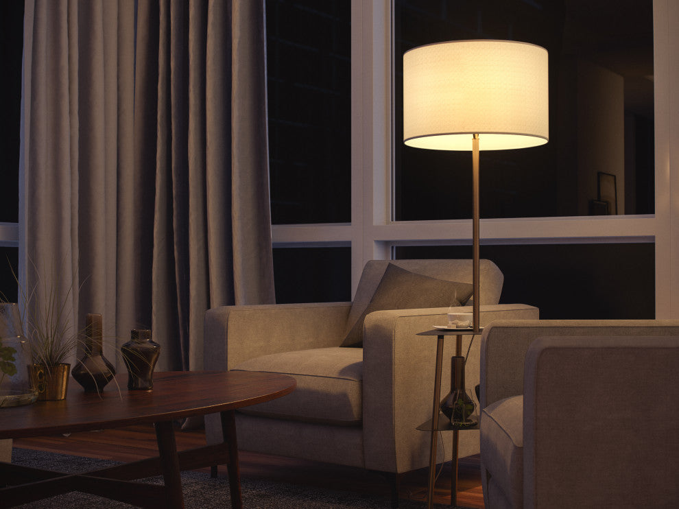 Kenroy 35344AB 1-Light Floor Lamp, Viviene