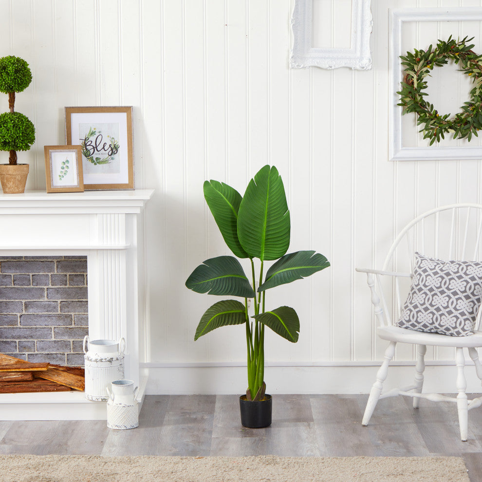 45" Travelers Palm Artificial Plant, Real Touch