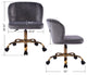 Rylee Swivel Vanity Chair with 360 Degree Rotation, Dark Grey