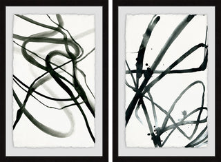 Toxic Lines Diptych, 16"x12"