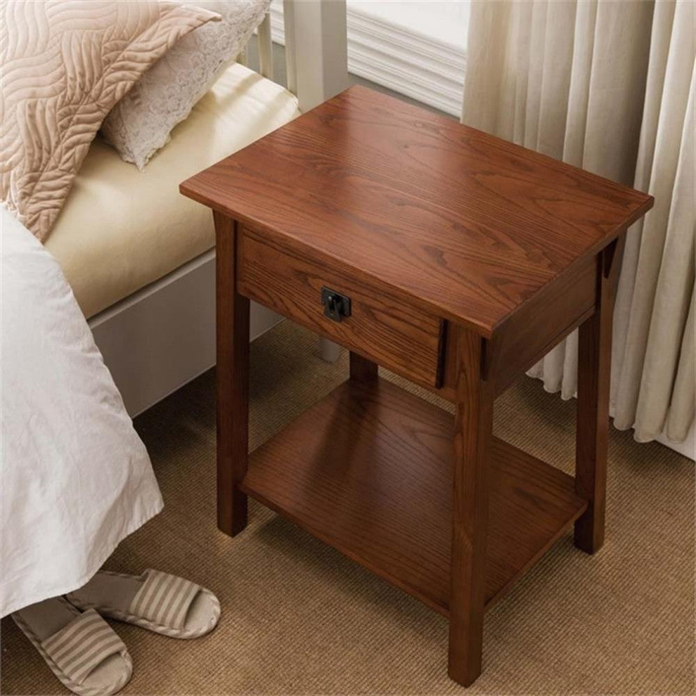 Bowery Hill 1 Drawer Nightstand in Russet