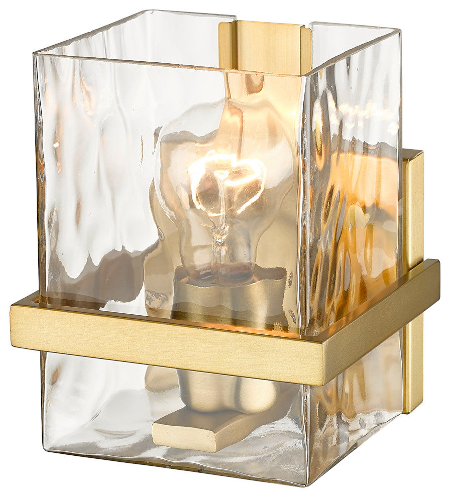 Zlite 1938-1S-MGLD 1-Light Wall Sconce, Clear