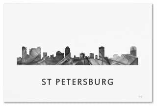 Marlene Watson 'St Petersburg Florida Skyline' Canvas Art, 19x12