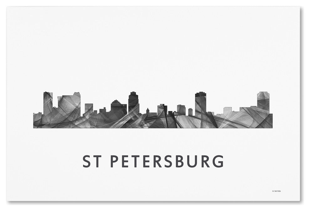 Marlene Watson 'St Petersburg Florida Skyline' Canvas Art, 19x12