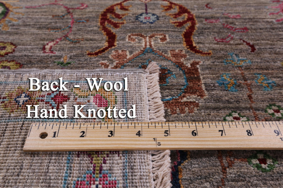 4' 1" X 6' 0" Hand Knotted Persian Tabriz Wool Rug Q9913