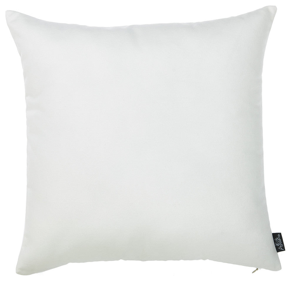 Set Of 2 Bright White Brushed Twill Decorative Throw Pillow Covers